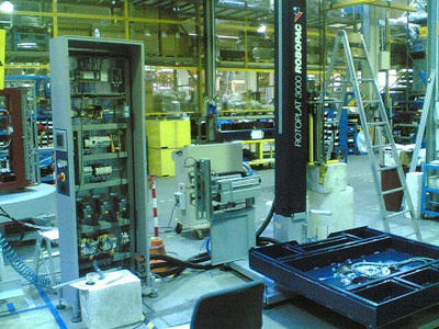 Foto 3000 LD in produzione.jpg Avvolgipallet automatico azienda prodotti surgelati Caivano (NA)